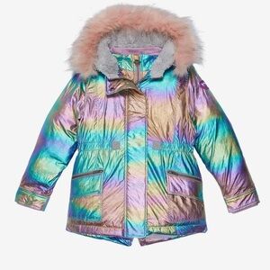 Appaman Rainbow Ombre Middie Puffer Girls Coat